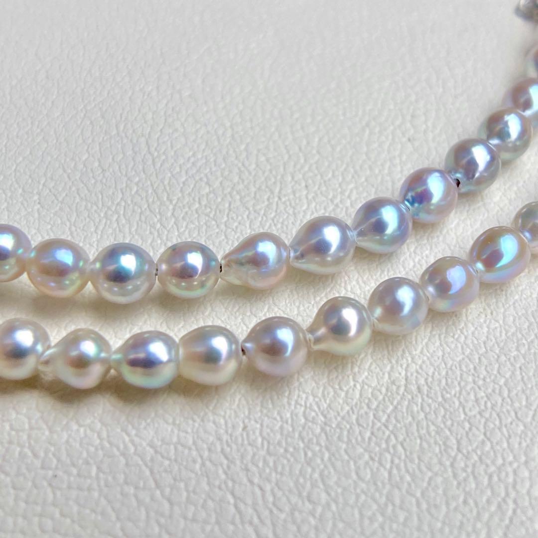 本真珠あこや真珠　ナチュラルカラー3.4㍉s925ネックレスBEN915