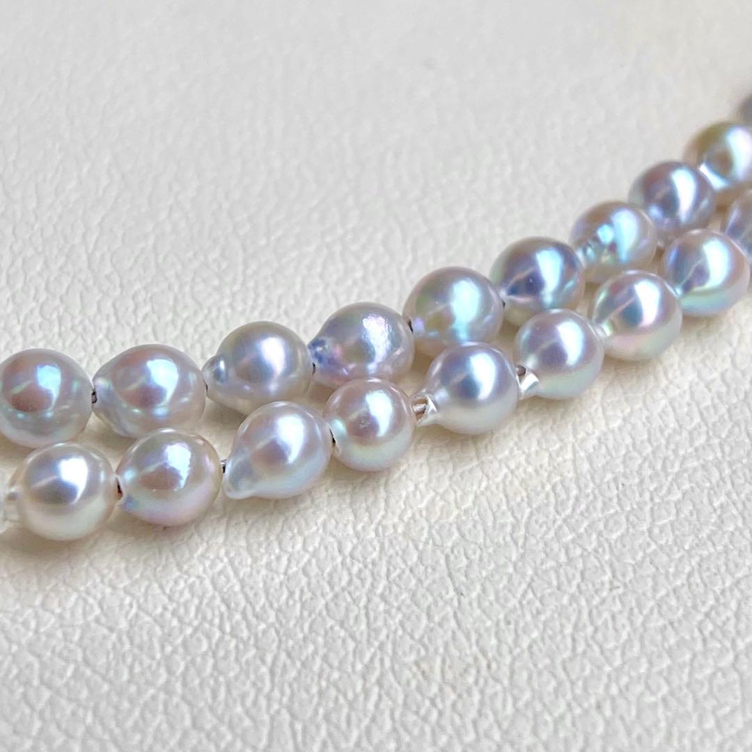 本真珠あこや真珠　ナチュラルカラー3.4㍉s925ネックレスBEN915