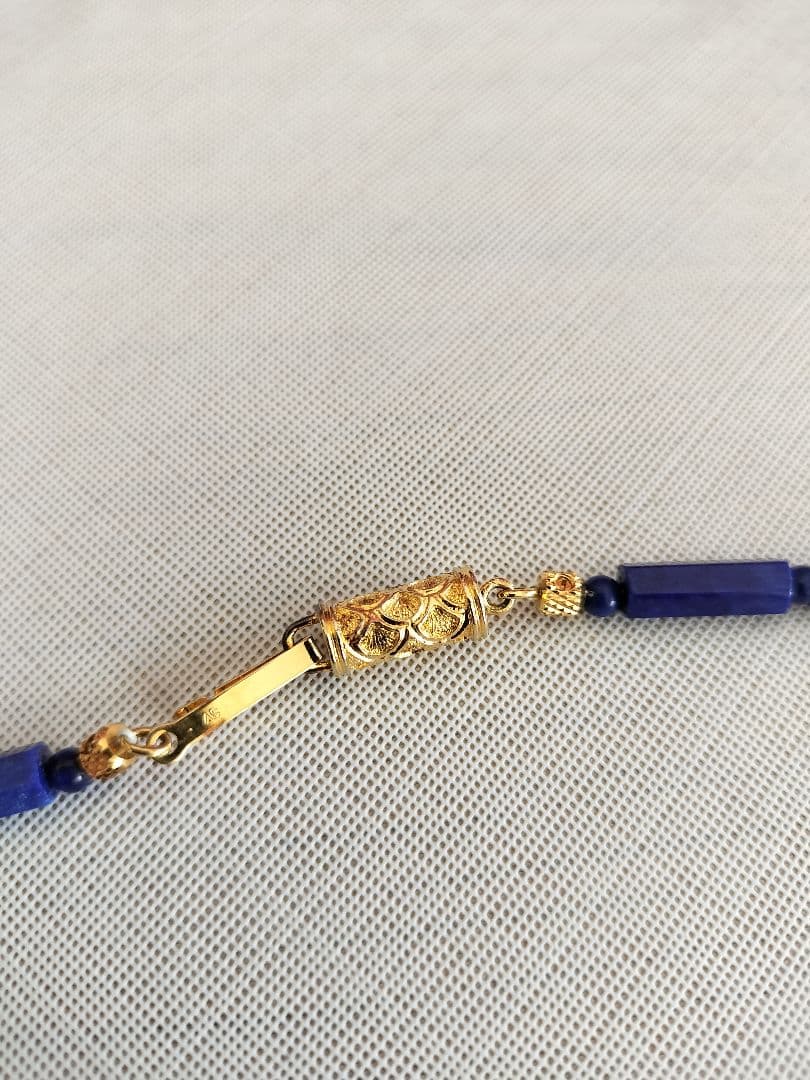 ラピスラズリとパール ネックレス ブレスレット アンティーク レトロ