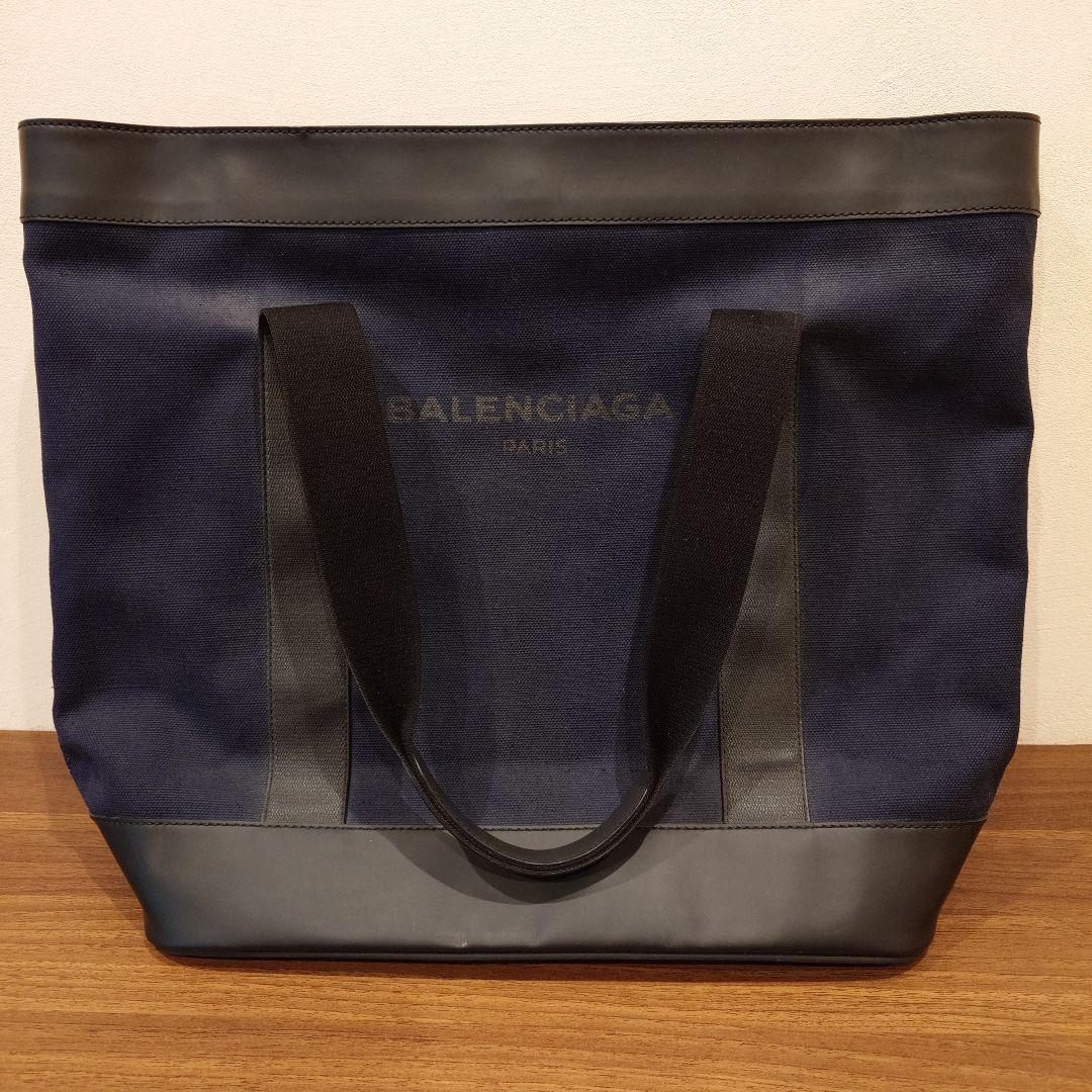 BALENCIAGA ネイビー ブラック トートバッグ