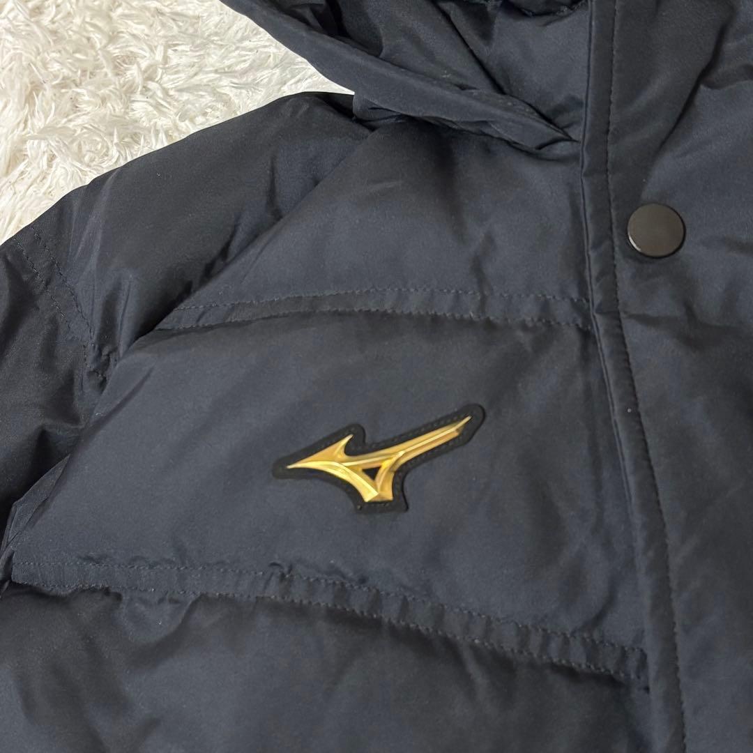 美品　Mizuno PRO ベンチコート ロング丈　ブラック　ダウンコート　L