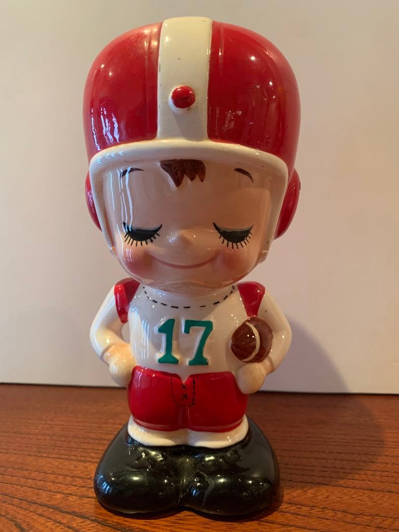 内藤ルネ　アメフト　貯金箱　陶器