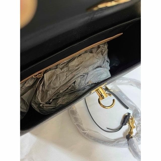 未使用 CAFUNE ブラック レザー ハンドバッグ