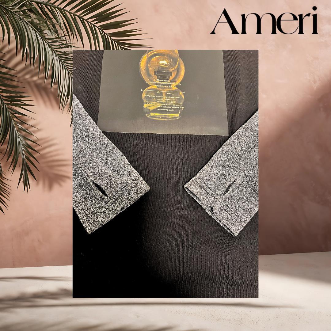 Tシャツ カットソー セット Ameri アメリ 美品 ラメ シルバー 黒