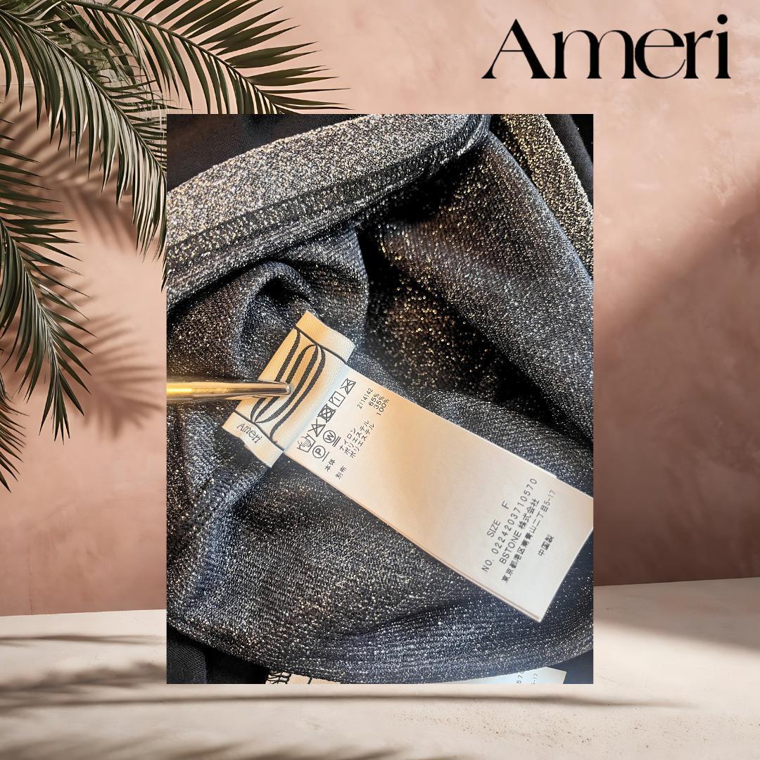 Tシャツ カットソー セット Ameri アメリ 美品 ラメ シルバー 黒