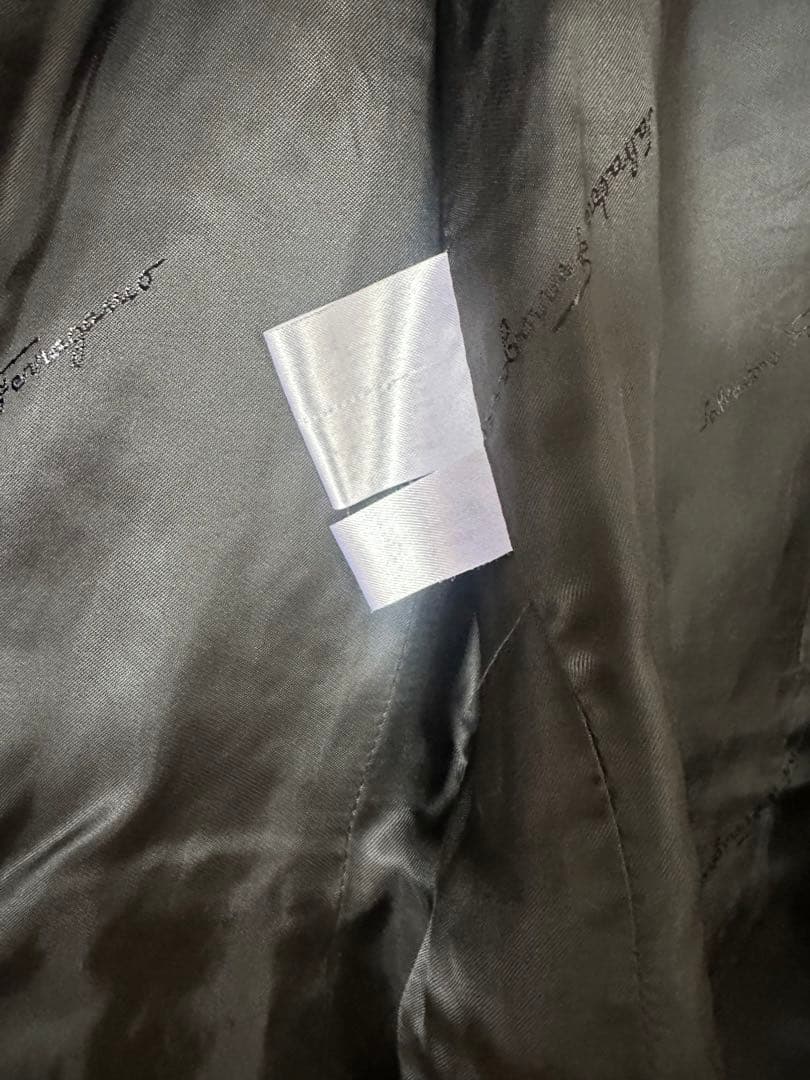 フェラガモ　ジャケットコート　千鳥格子　44