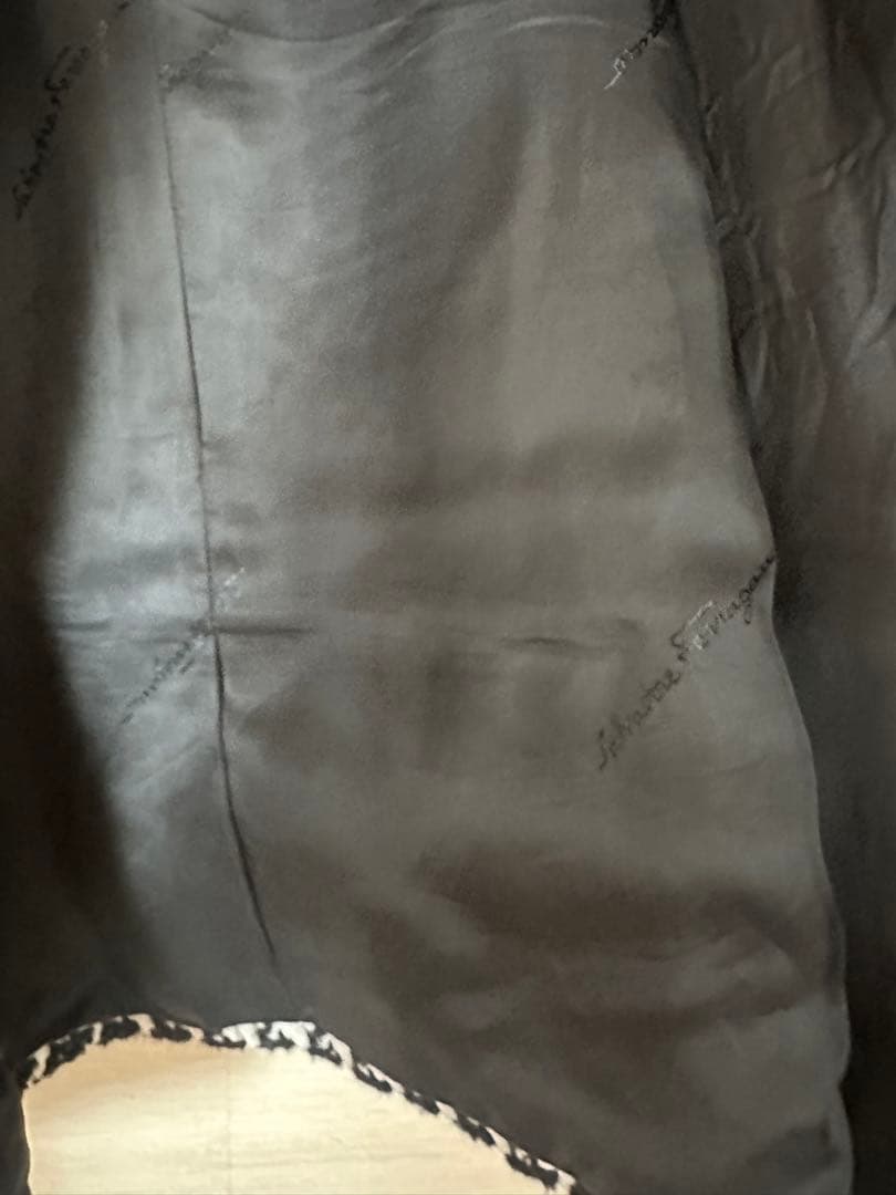 フェラガモ　ジャケットコート　千鳥格子　44