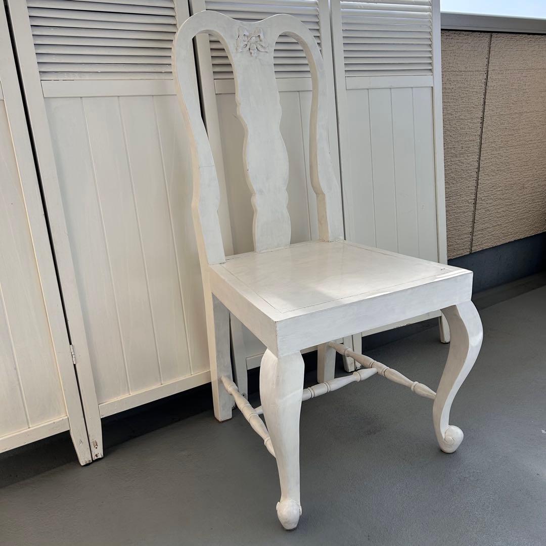 ロココ調　猫脚　ホワイト　チェア