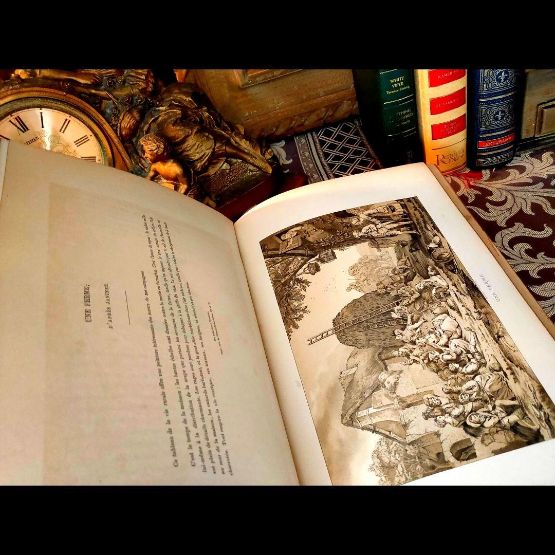 ⭐超希少⭐️２９cm【フランス製の古い洋書】革製の高級感度ある洋古書 １冊