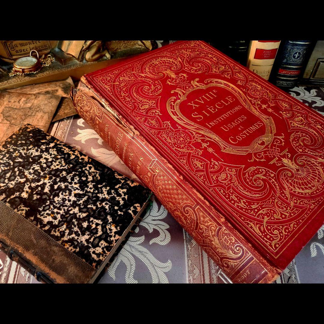 ⭐超希少⭐️２９cm【フランス製の古い洋書】革製の高級感度ある洋古書 １冊