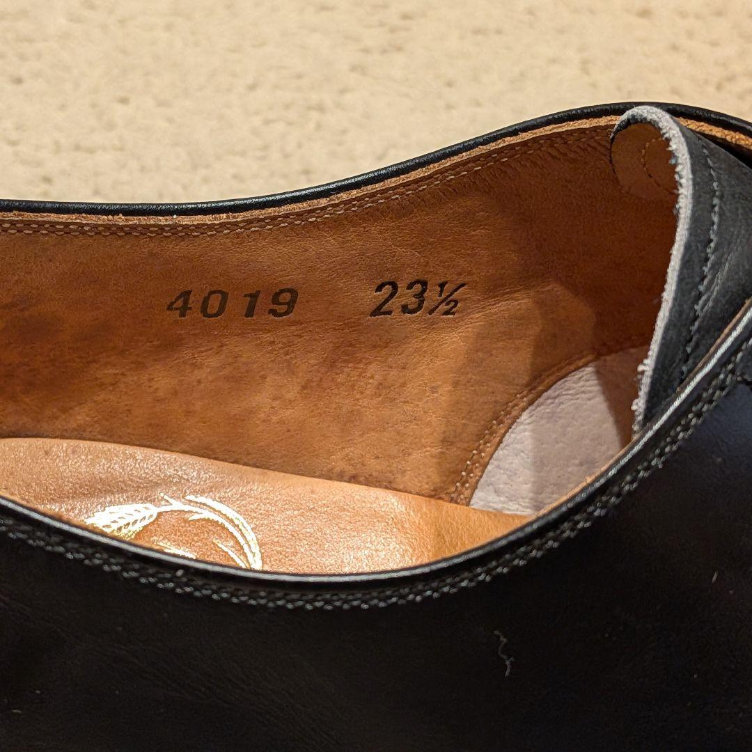 【美品】SCOTCH GRAIN 4019/4E/幅広 Uチップ 23.5 黒