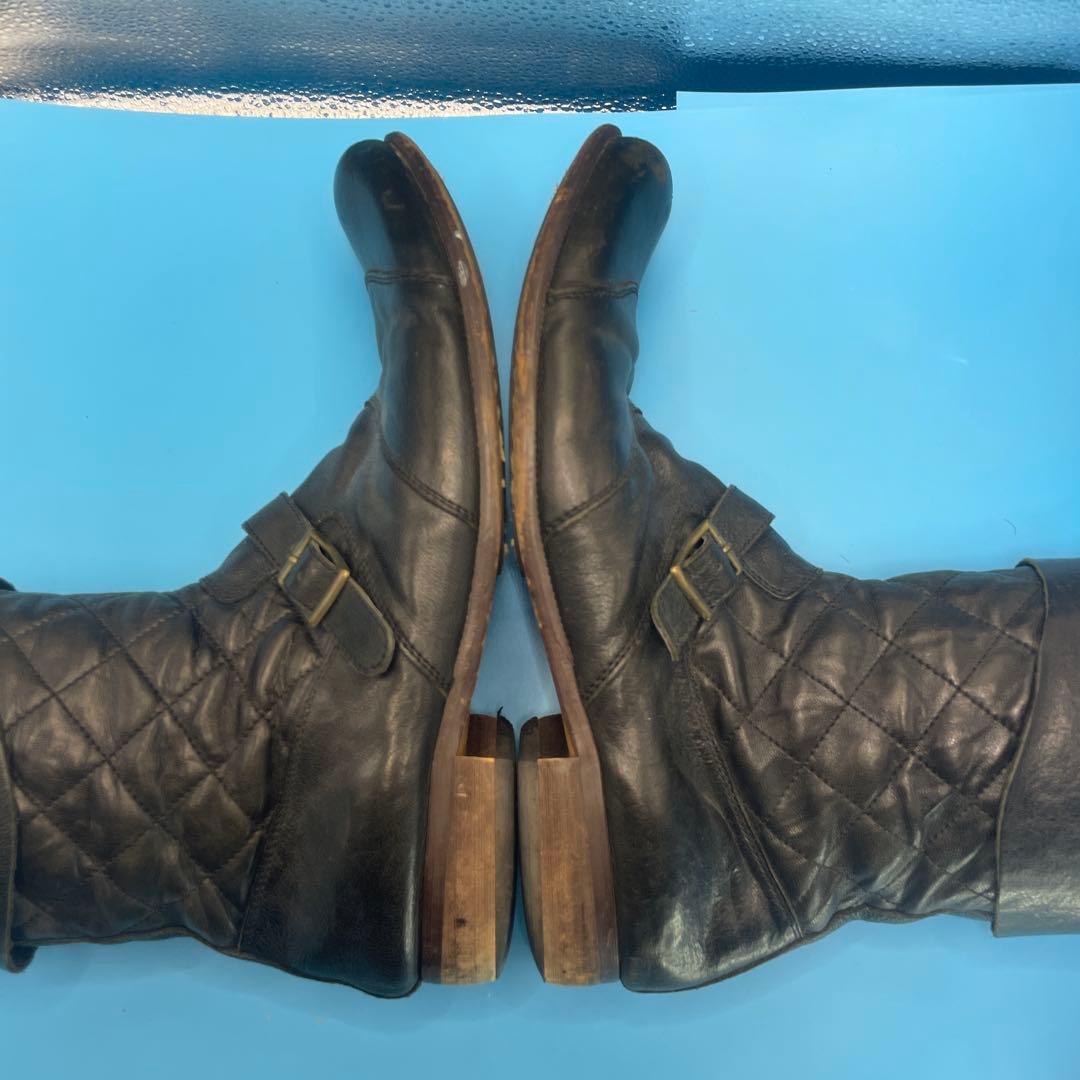 キャサリンハムネットロンドン　ミドルブーツ　エンジニアブーツ　ジップ　25.5㎝