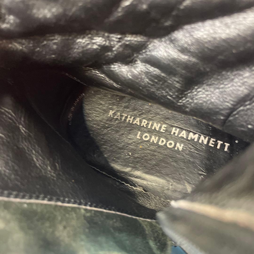 キャサリンハムネットロンドン　ミドルブーツ　エンジニアブーツ　ジップ　25.5㎝