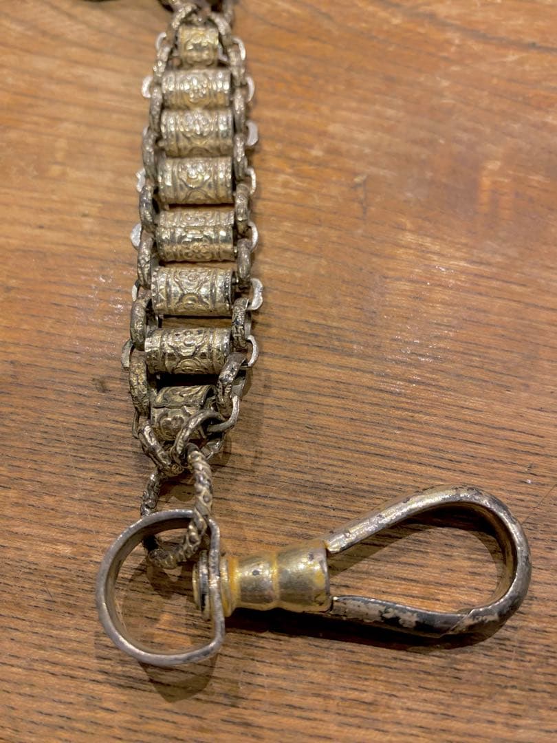 【珍品】アンティークソードチェーン キーチェーン フリーメイソン テンプル騎士団