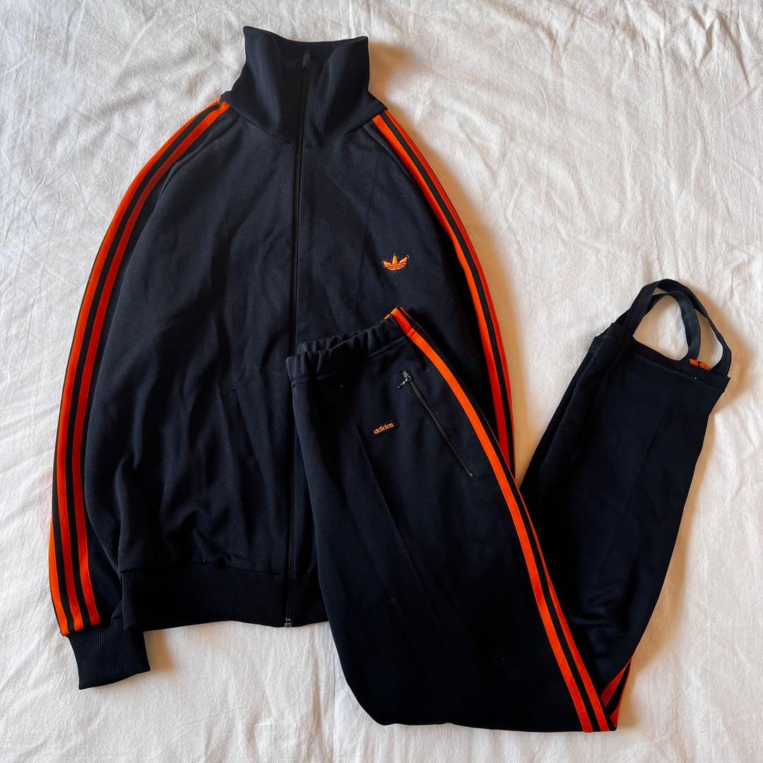 【希少】adidas 80s デサント製 トラックジャケット セットアップ 6号
