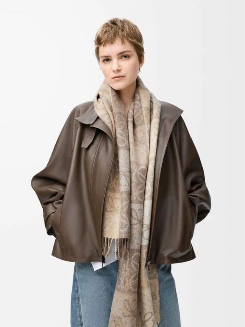 ロエベ ストール チェッカーボード