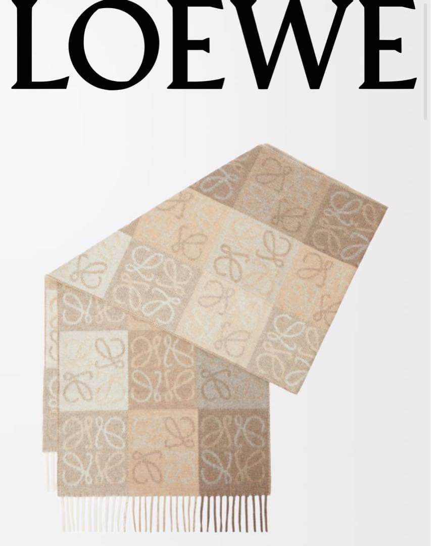 ロエベ ストール チェッカーボード