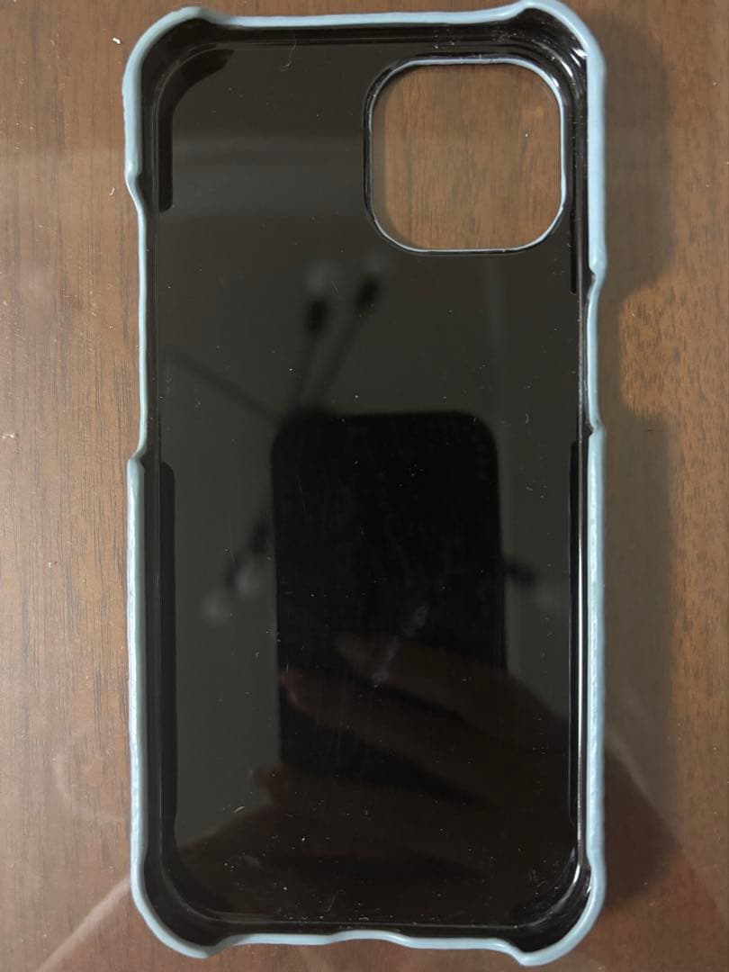 familiar iPhone15 ブルーグレー　ケース