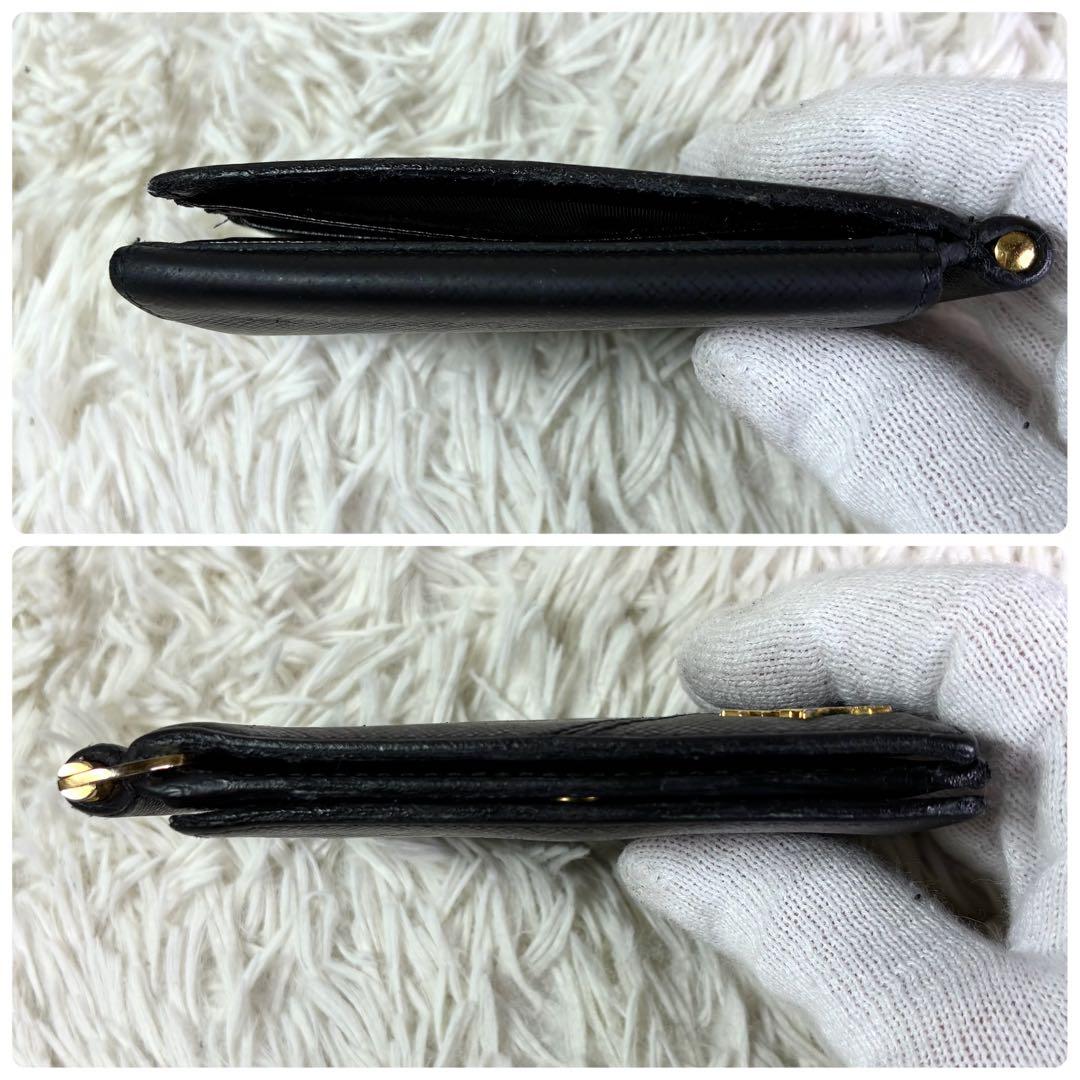 PRADA マネークリップ サフィアーノレザー 二つ折り カードケース RFID