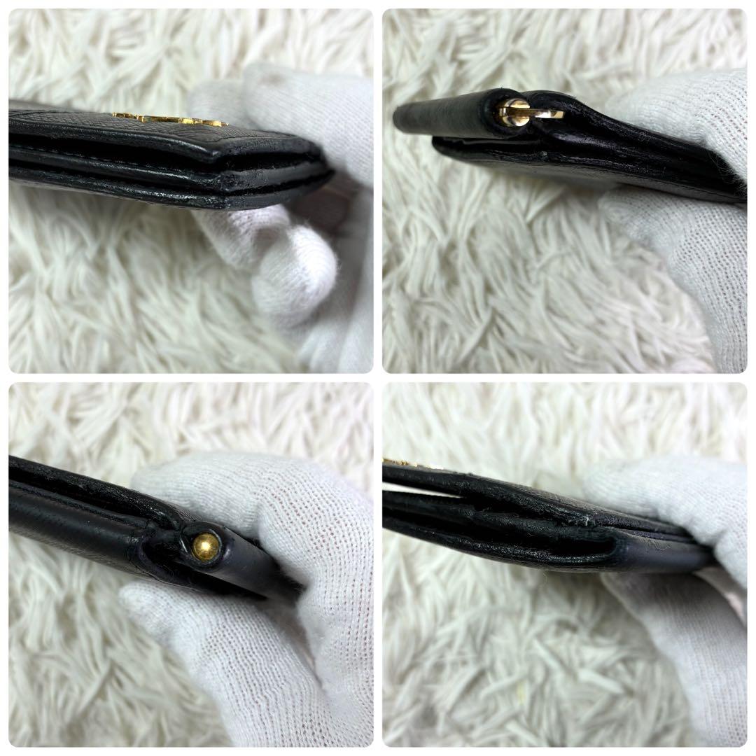 PRADA マネークリップ サフィアーノレザー 二つ折り カードケース RFID