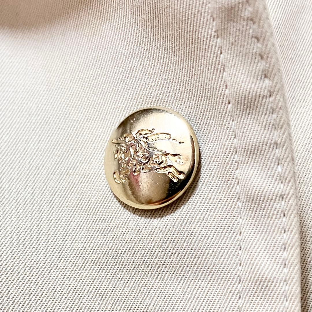 バーバリー 金ボタン ロングコート フード ノバチェック 金タグ ホースロゴ