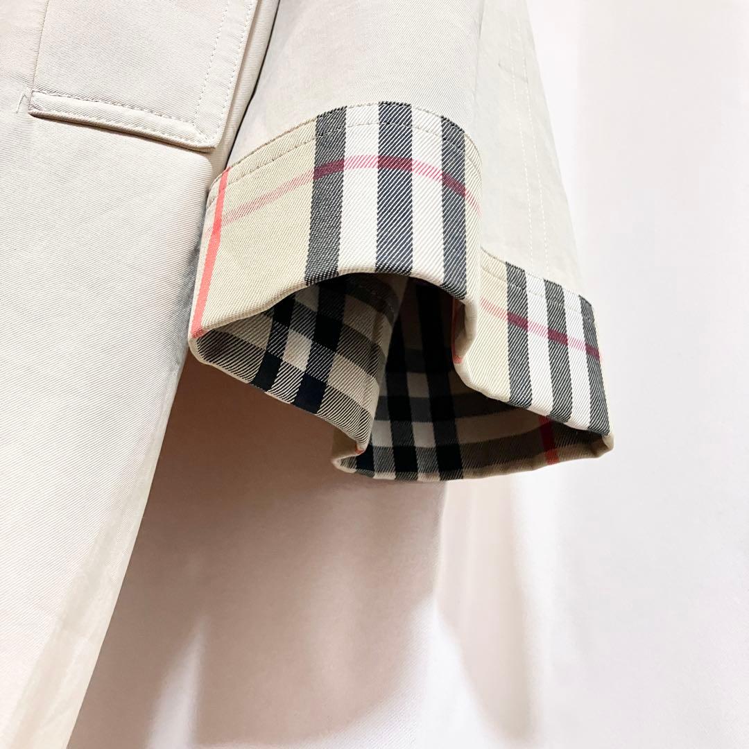 バーバリー 金ボタン ロングコート フード ノバチェック 金タグ ホースロゴ