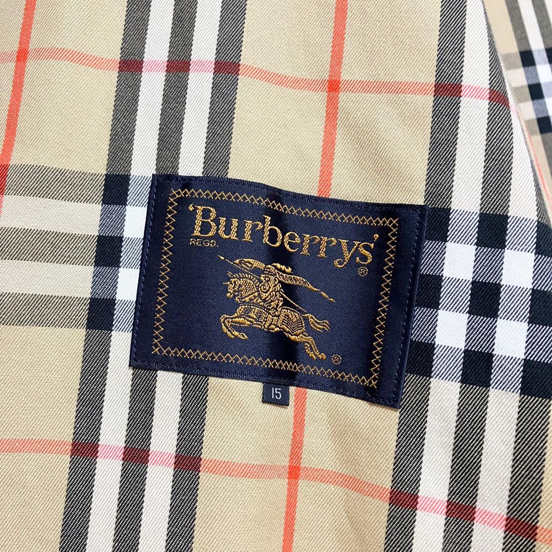 バーバリー 金ボタン ロングコート フード ノバチェック 金タグ ホースロゴ