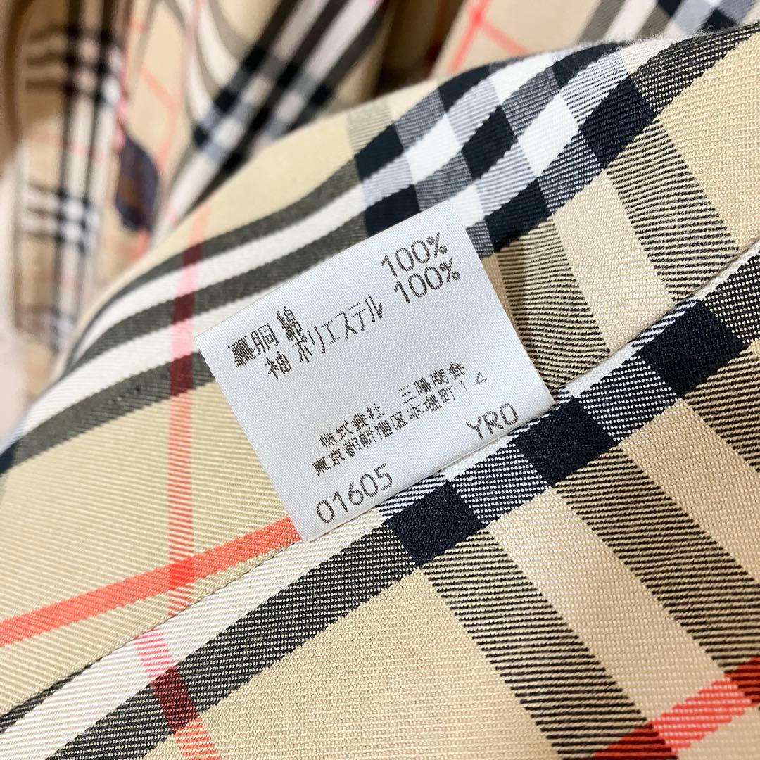 バーバリー 金ボタン ロングコート フード ノバチェック 金タグ ホースロゴ