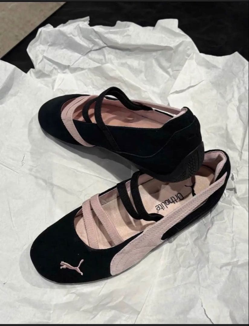 新品未使用 PUMAスピードキャット バレエ 黒 メアリージェーン 23cm