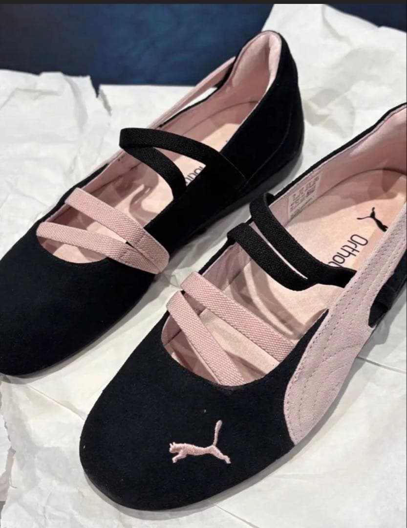 新品未使用 PUMAスピードキャット バレエ 黒 メアリージェーン 23cm