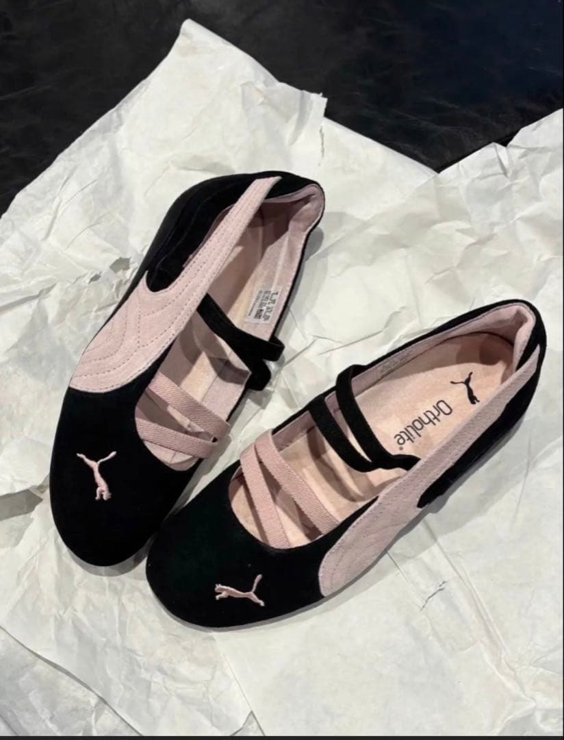 新品未使用 PUMAスピードキャット バレエ 黒 メアリージェーン 23cm