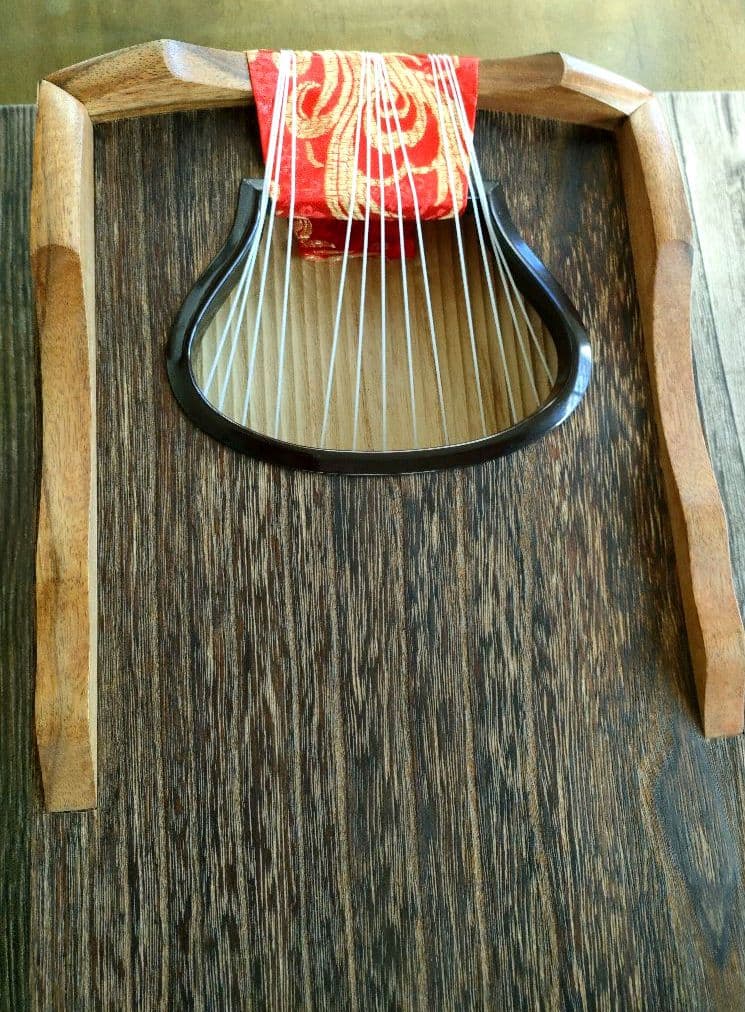 美品　琴　和楽器　弦楽器 13弦　すだれ彫り　付属品