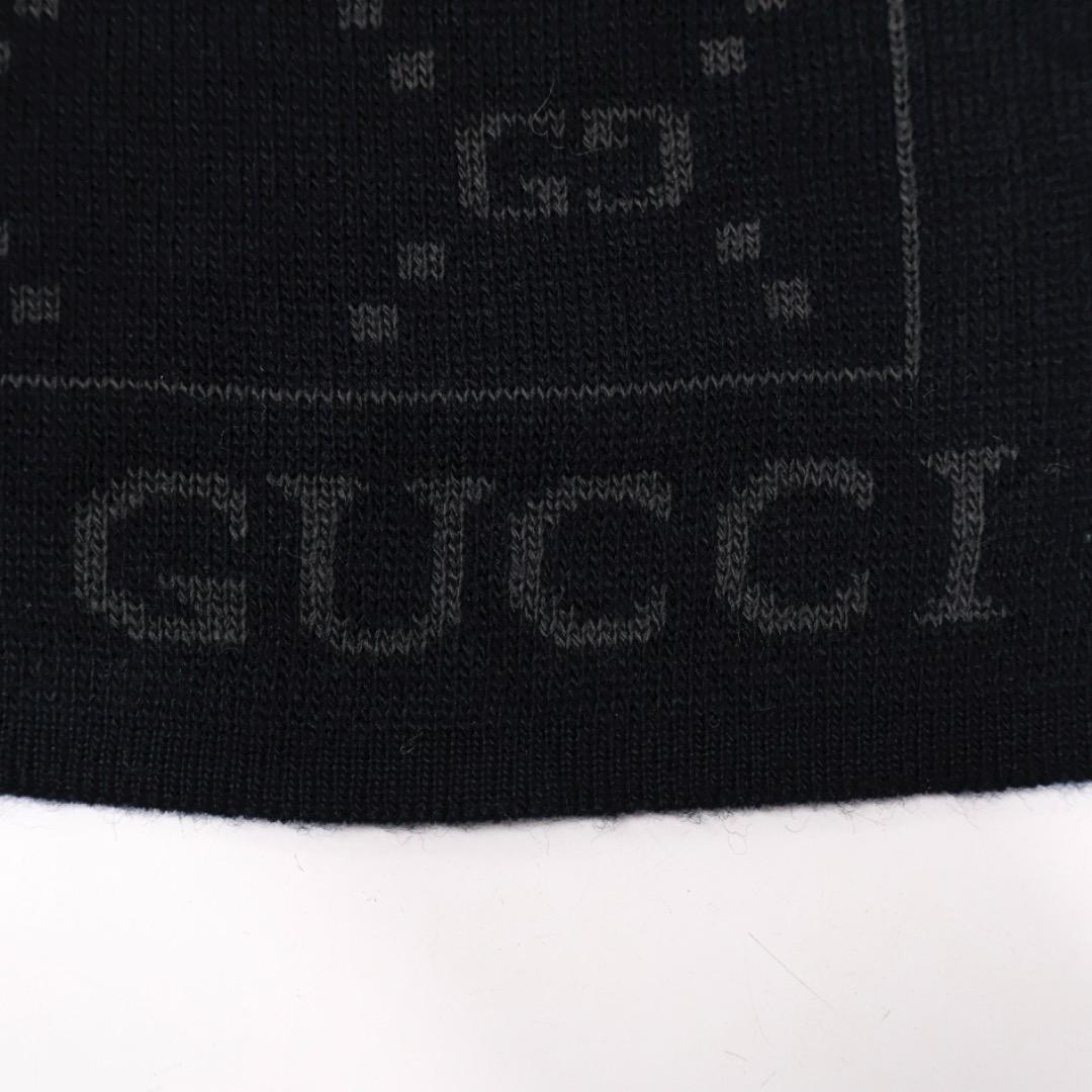 H4395-77◾️グッチ　GG グッチ　ウールマフラー　Y2K