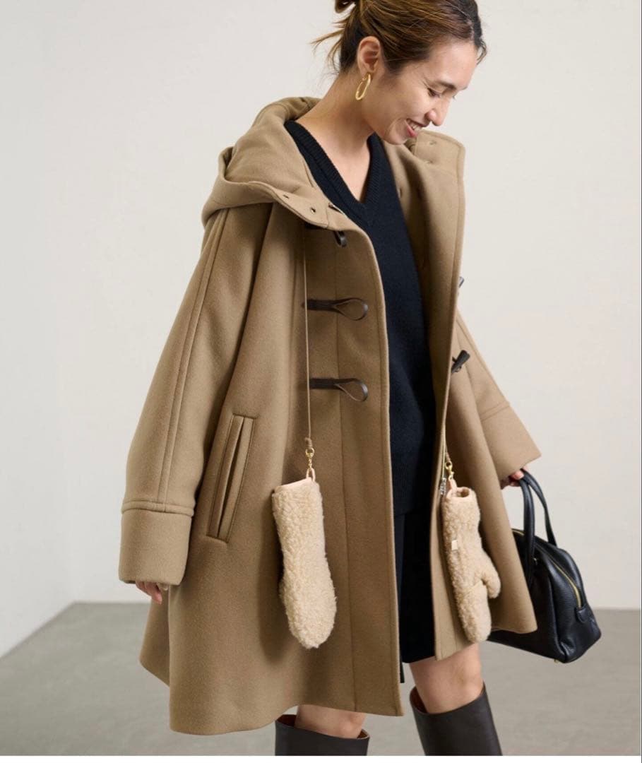 Rungo。Framework メルトン　ダッフルポンチョコート