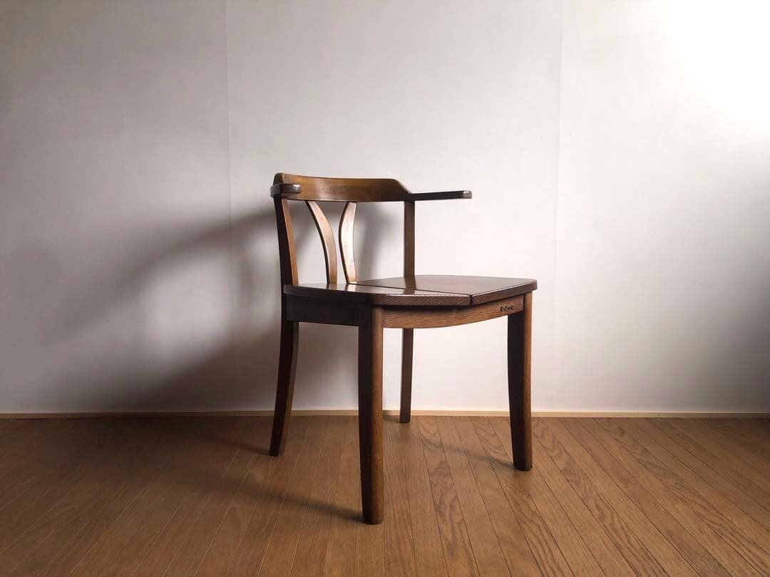 飛騨家具 浜本工芸 アームチェア⑤ 肘掛け 安楽椅子 楢無垢材 民藝家具 古民家