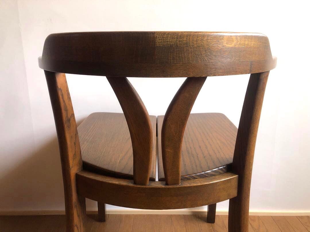 飛騨家具 浜本工芸 アームチェア⑤ 肘掛け 安楽椅子 楢無垢材 民藝家具 古民家