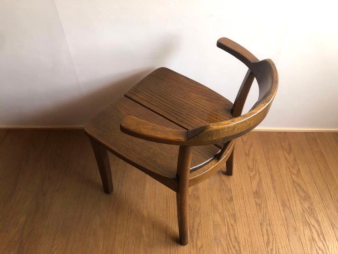 飛騨家具 浜本工芸 アームチェア⑤ 肘掛け 安楽椅子 楢無垢材 民藝家具 古民家