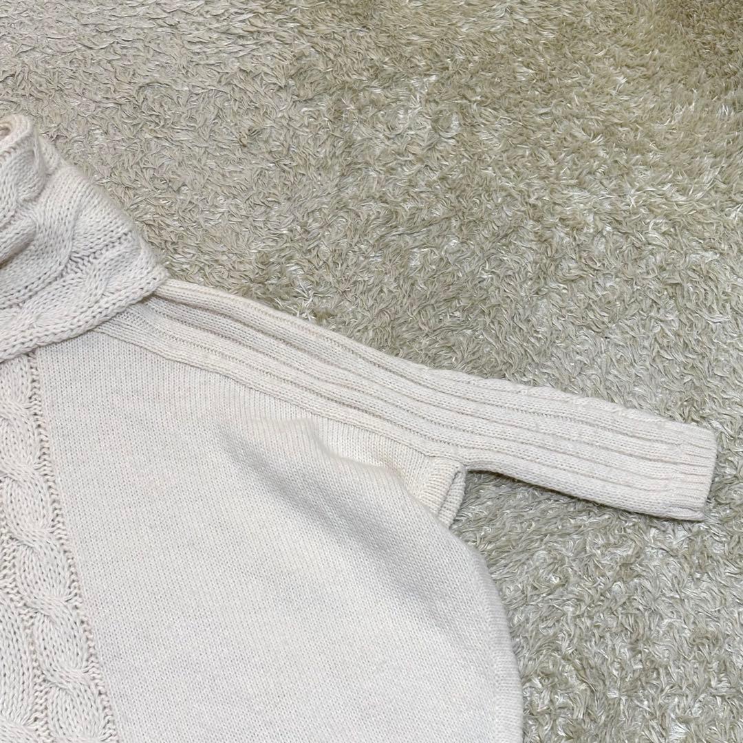 希少バーバリーブルーレーベル ケーブルニット ポンチョ ウール グレー Mサイズ