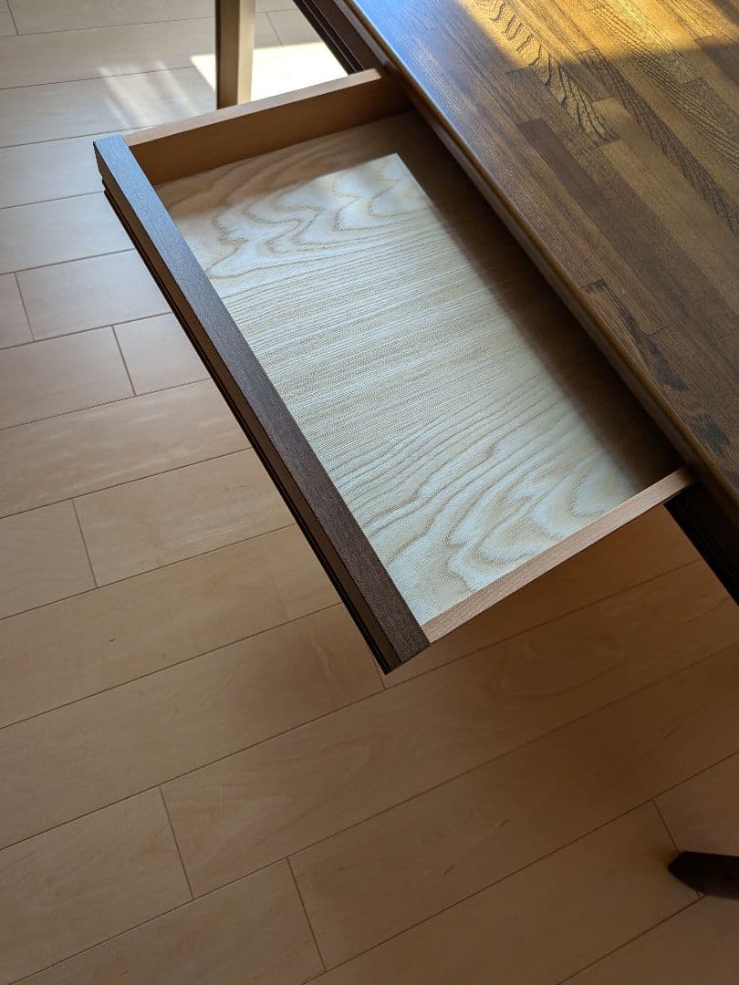 ローテーブル 引き出し付き リビングテーブル ダークブラウン