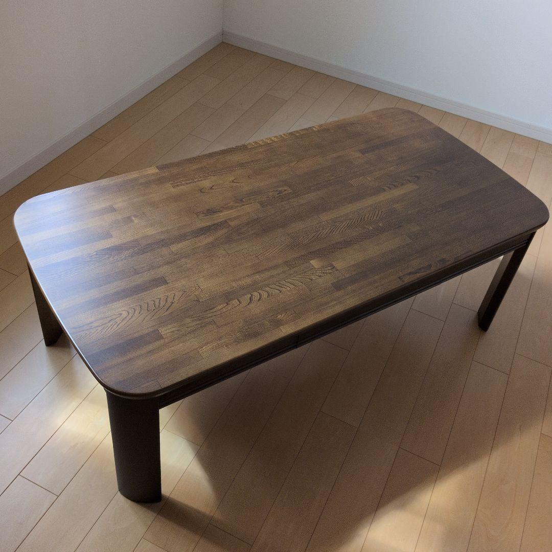 ローテーブル 引き出し付き リビングテーブル ダークブラウン