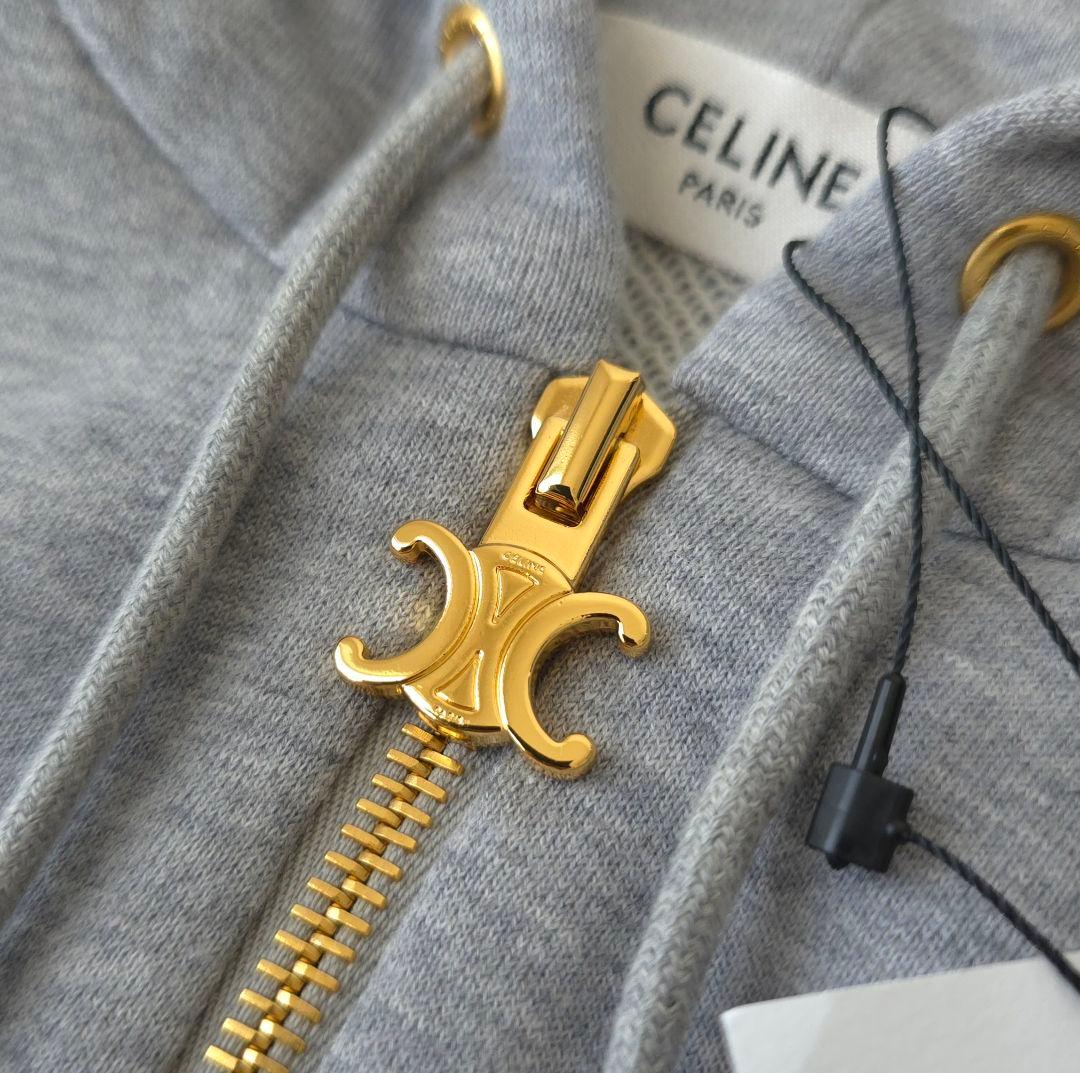 極美品【セリーヌ】トリオンフ　カンガルーポケット付き　フーディ　パーカー