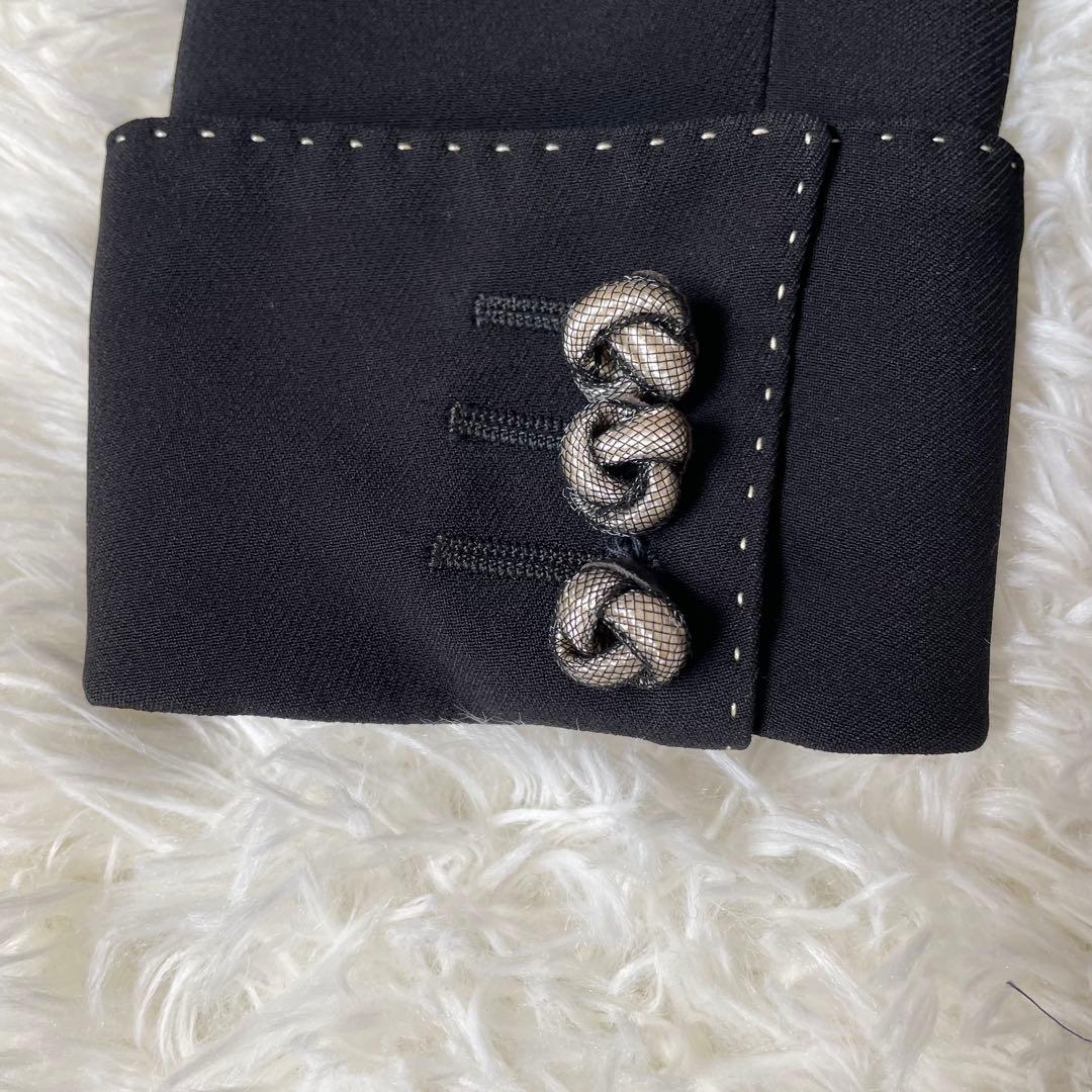 MOSCHINO AEFFE SPAステッチテーラードジャケット　黒◆A485