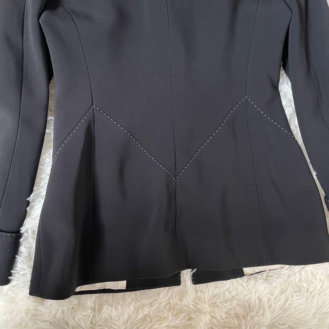 MOSCHINO AEFFE SPAステッチテーラードジャケット　黒◆A485