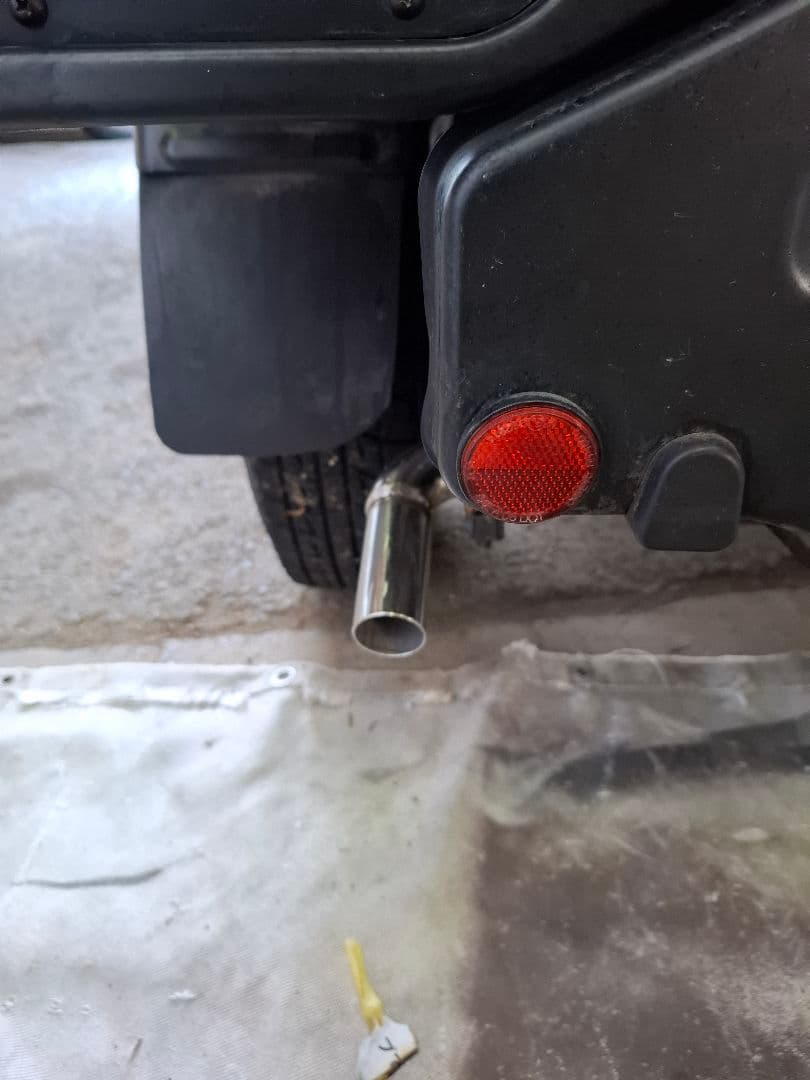 ま*郎様 サンバートラックTT2用にバイクマフラー加工