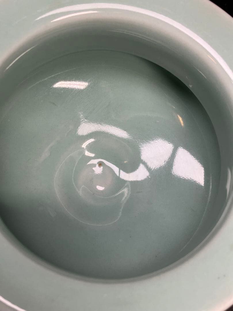 青磁三足純銀火屋香炉 仏具茶道具透かし彫り純銀刻印 銀細工 骨董品 火舎 工芸