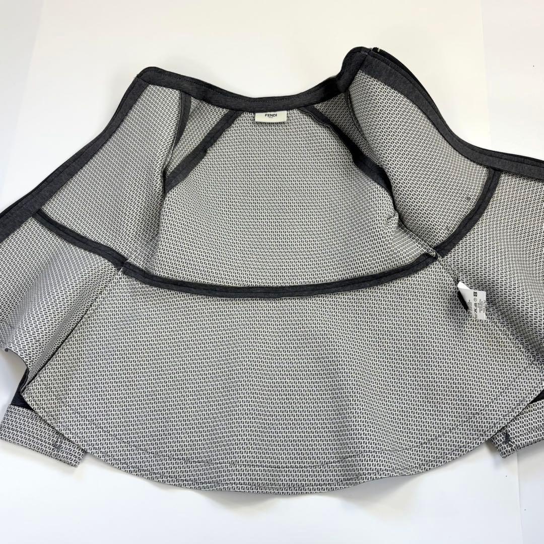 FENDI シモネッタ 7A ズッカ ジャケット ペプラム グレー　120cm