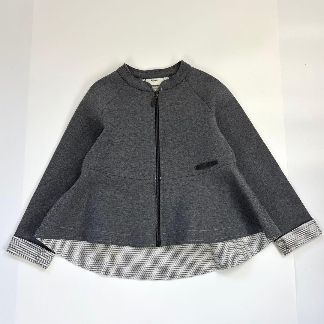 FENDI シモネッタ 7A ズッカ ジャケット ペプラム グレー　120cm