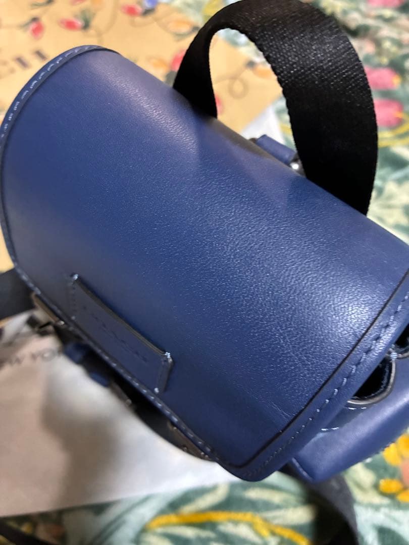 coachショルダーバックデニムスプリントスリングディートブルー