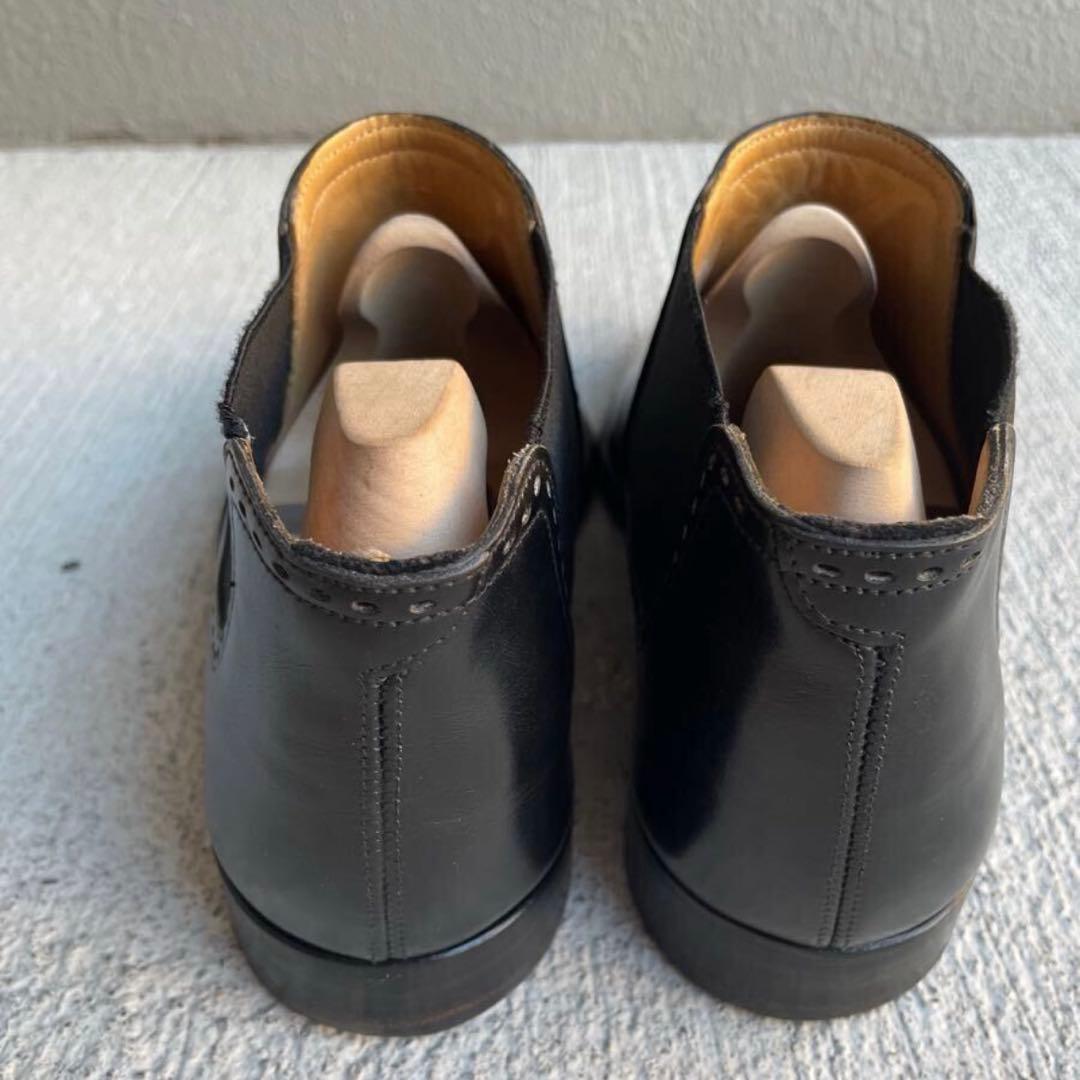 コ*ジ様 【美品】John Lobb 黒 レザー サイドゴアブーツ ジョンロブ