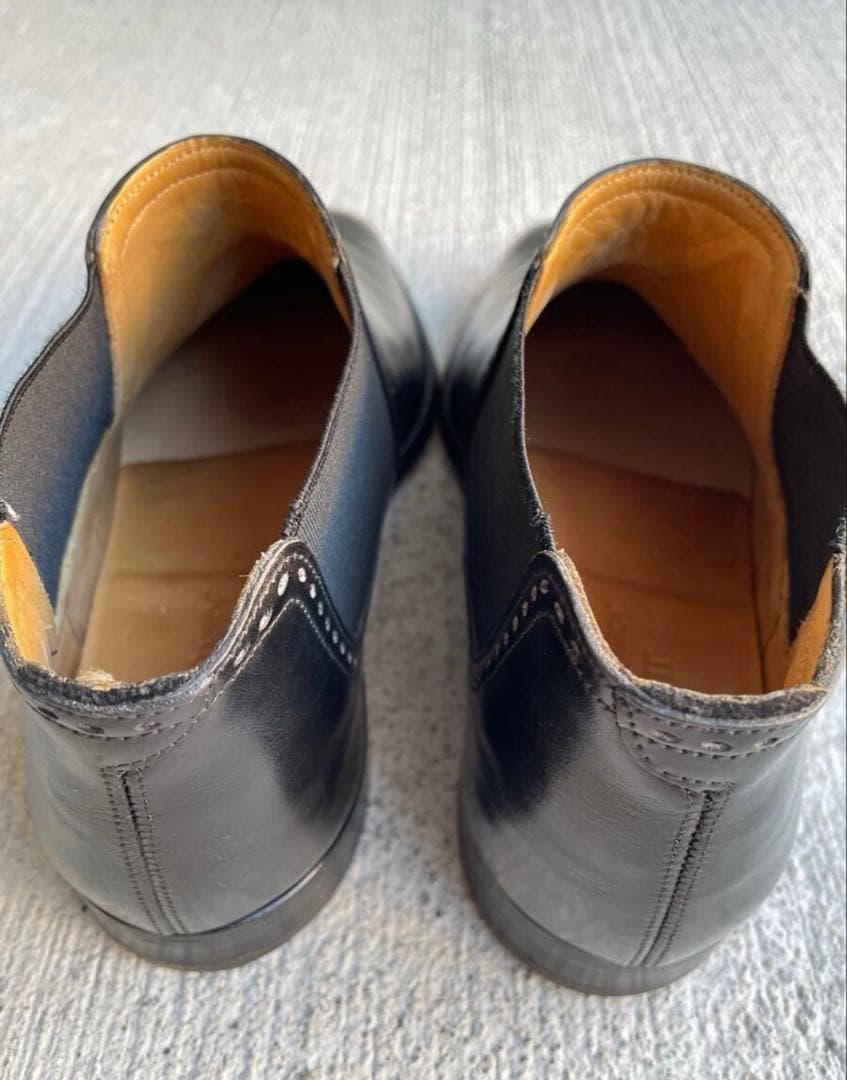 コ*ジ様 【美品】John Lobb 黒 レザー サイドゴアブーツ ジョンロブ